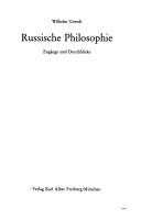 Couverture : Russische Philosophie