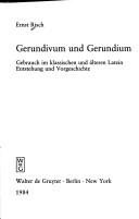 Couverture : Gerundivum und Gerundium