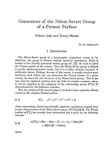 Couverture : Arithmetic and geometry
