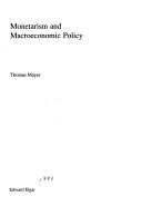 Couverture : Monetarism and Macroeconomic Policy