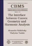 Couverture : The interface between convex geometry and harmonic analysis