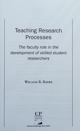 Couverture : Teaching Research Processes