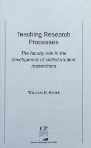 Couverture : Teaching Research Processes