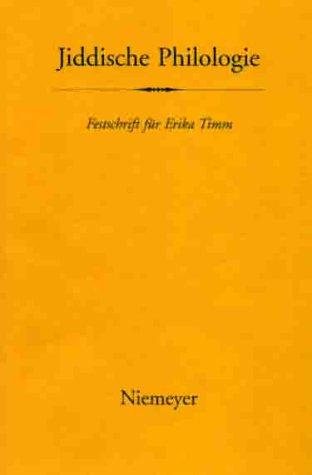 Couverture : Jiddische Philologie