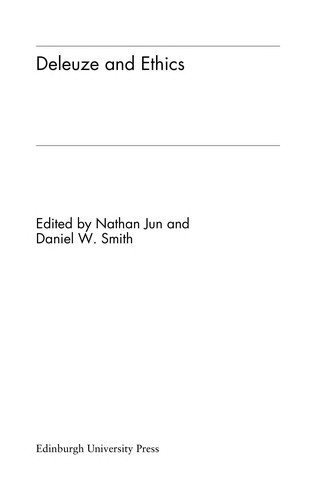 Couverture : Deleuze and ethics