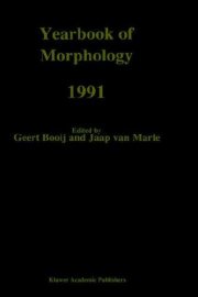 Couverture : Yearbook of Morphology 1991: Theme