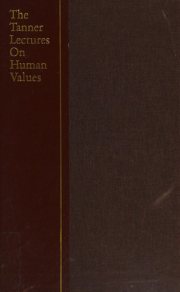 Couverture : The Tanner lectures on human values.
