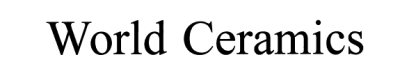 Couverture : World Ceramics