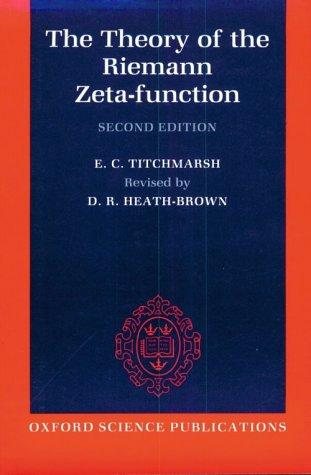 Couverture : The theory of the Riemann zeta-function