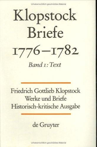 Couverture : Friedrich Gottlieb Klopstock Briefe, 1776-1782