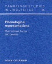 Couverture : Phonological representations
