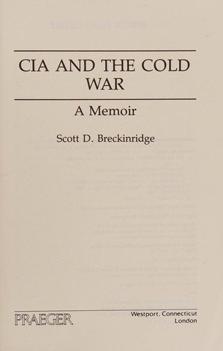 Couverture : The CIA and the Cold War