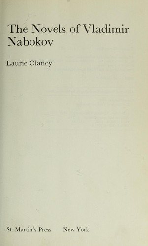 Couverture : The novels of Vladimir Nabokov