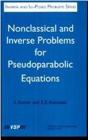 Couverture : Nonclassical & Inverse Problems for Pseudoparabolic Equations (Inverse & III Posed Problems Ser)