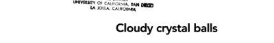 Couverture : Cloudy crystal balls