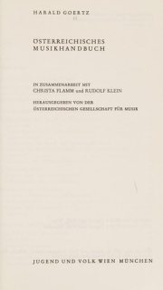 Couverture : Österreichisches Musikhandbuch.