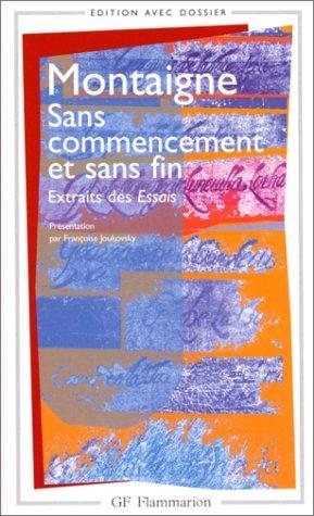 Couverture : Sans commencement et sans fin