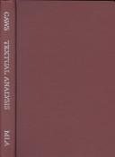 Couverture : Textual analysis