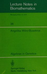 Couverture : Algebras in genetics