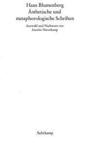 Couverture : Ästhetische und metaphorologische Schriften