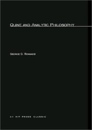 Couverture : Quine and analytic philosophy