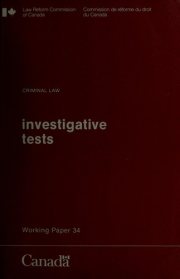 Couverture : Investigative tests