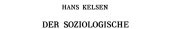 Couverture : Der soziologische und der juristische Staatsbegriff