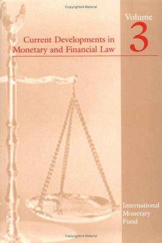Couverture : Current developments in monetary and financial law.