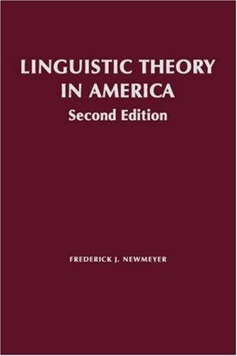 Couverture : Linguistic theory in America