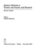 Couverture : Modern methods in protein- and nucleic acid research