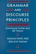Couverture : Grammar and discourse principles