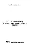 Couverture : Balance crítico de dos siglos de Iberoamérica, XIX-XX