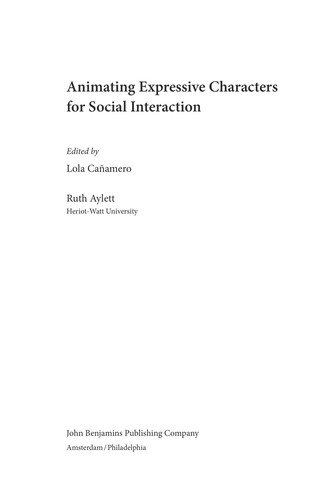 Couverture : Animating expressive characters for social interaction
