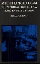 Couverture : Multilingualism in international law and institutions
