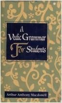 Couverture : Vedic Grammar for Students