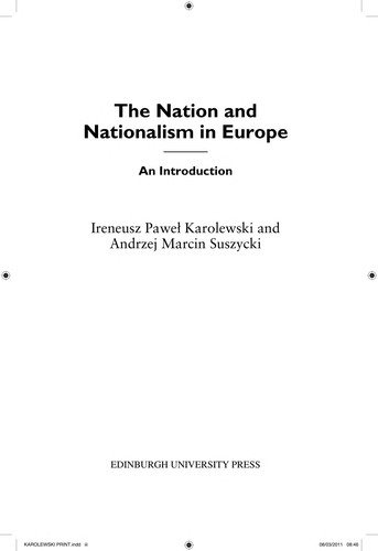 Couverture : The Nation and Nationalism in Europe