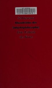 Couverture : Abendröthe der Subjektphilosophie