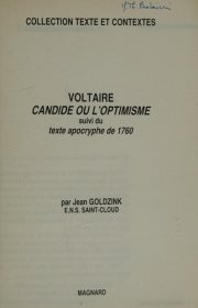 Couverture : Candide, ou, L'optisme