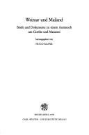 Couverture : Weimar und Mailand