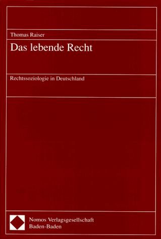Couverture : Das lebende Recht