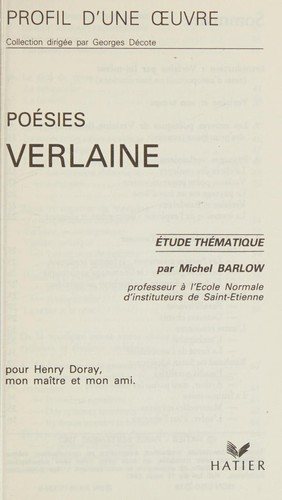 Couverture : Profil D'Une Oeuvre