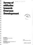 Couverture : Survey of attitudes towards overseas development
