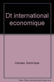 Couverture : Droit international économique