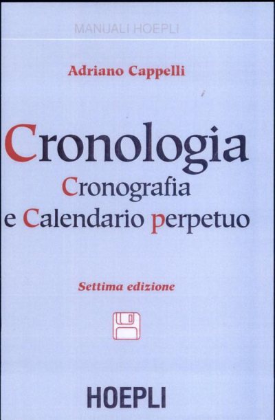 Couverture : Cronologia, cronografia e calendario perpetuo