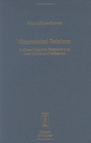 Couverture : Grammatical relations