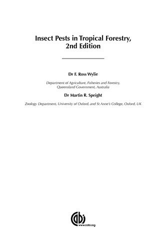 Couverture : Insect Pests in Tropical Forestry
