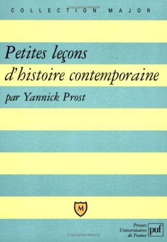 Couverture : Petites lecons d'histoire contempora