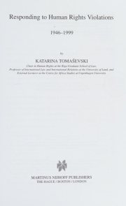 Couverture : Responding to human rights violations, 1946-1999
