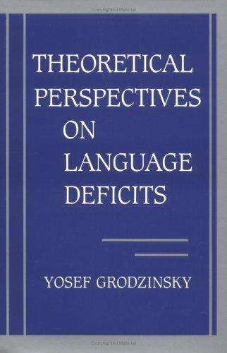 Couverture : Theoretical Perspectives on Language Deficits