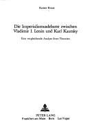 Couverture : Die Imperialismusdebatte zwischen Vladimir I. Lenin und Karl Kautsky